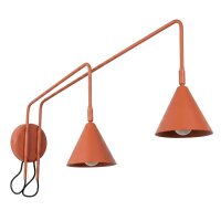 Wandleuchte mit Schalter Stahl Ocker E14 H:30 cm