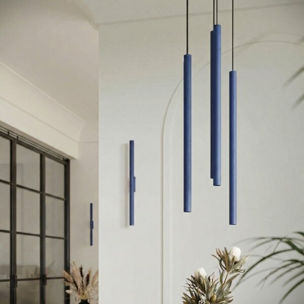 Wandlampe Up Down Stahl Ultramarin G9 H:50 cm