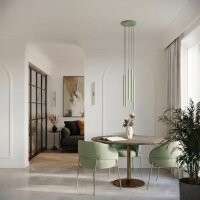 Wandlampe Up Down Stahl Salbei G9 H:50 cm blendarm