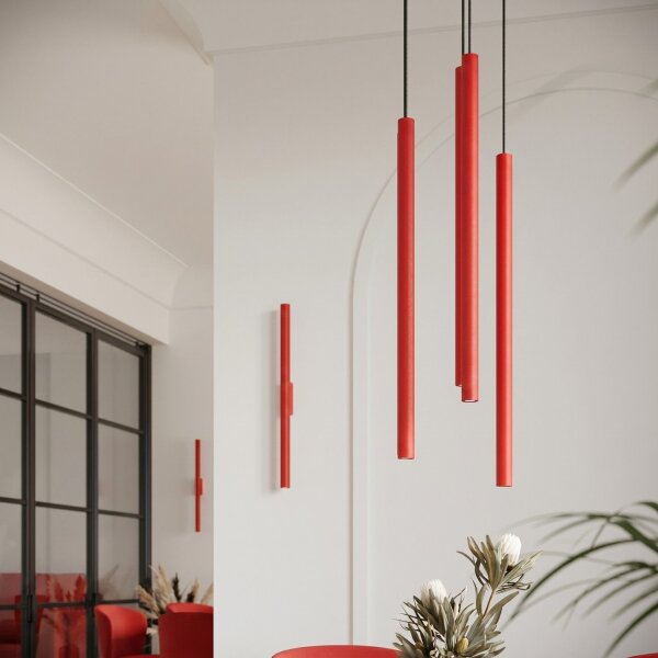Wandlampe Up Down Stahl Rot G9 H:50 cm blendarm