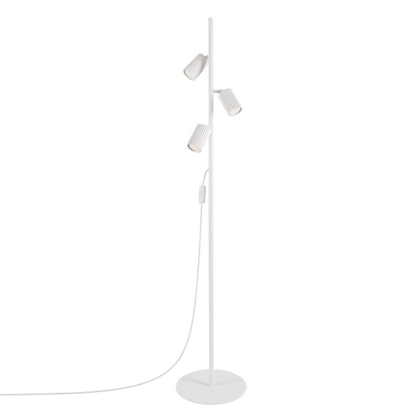 Stehlampe flexibel Weiß GU10 3-flammig H:155 cm