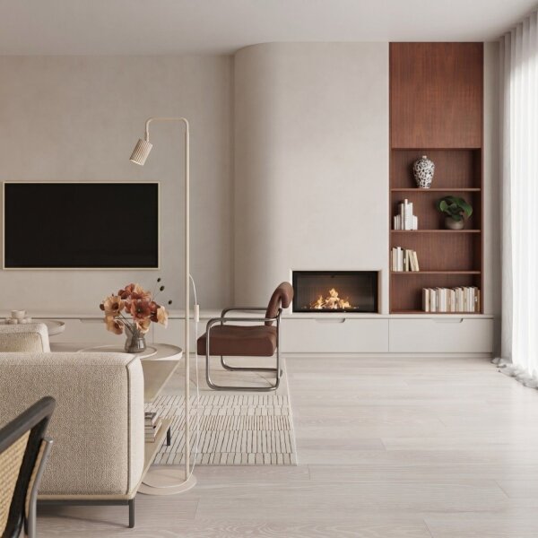 Stehleuchte flexibel Aluminium Beige GU10 H:160 cm