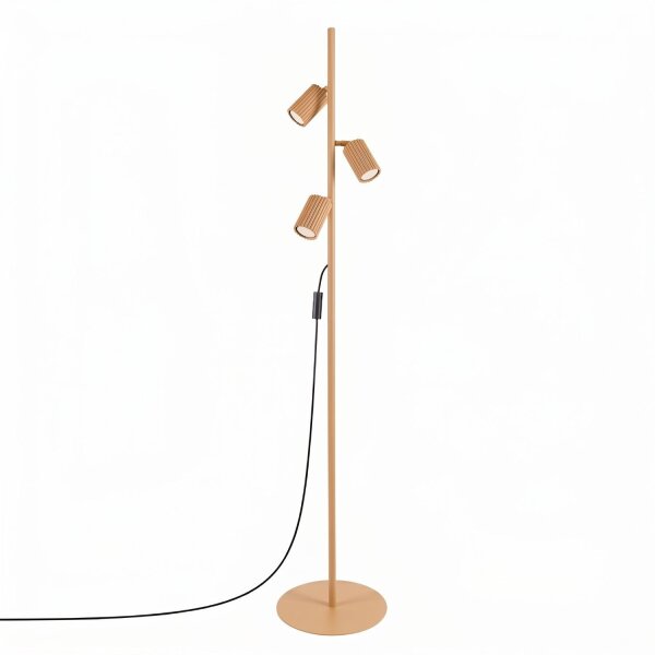 Stehlampe verstellbar Aluminium Gold GU10 H:155 cm