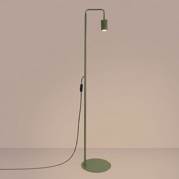 Stehlampe verstellbar Aluminium Olivgrün GU10 H:160 cm