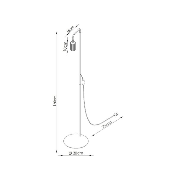 Stehlampe verstellbar Aluminium Olivgrün GU10 H:160 cm