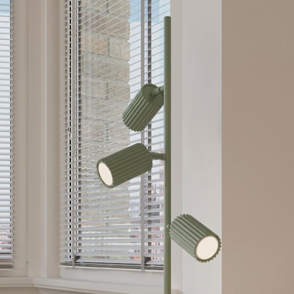 Stehlampe flexibel Aluminium Olivgrün GU10 H:155 cm