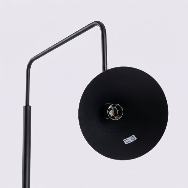 Stehlampe schwenkbar Stahl Schwarz E14 H:165 cm modern