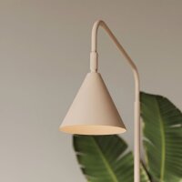 Stehleuchte flexibel Stahl Beige E14 H:165 cm blendarm