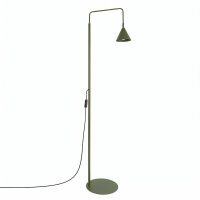 Stehlampe verstellbar Stahl Olivgrün E14 H:165 cm