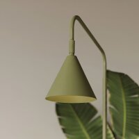 Stehlampe verstellbar Stahl Olivgrün E14 H:165 cm