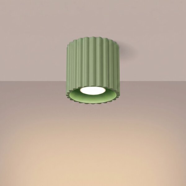 Deckenlampe Aluminium Salbei GU10 Ø10 cm rund