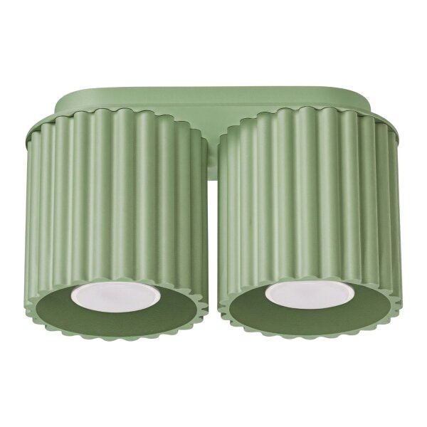 Deckenleuchte Aluminium Salbei GU10 L:21 cm wohnlich