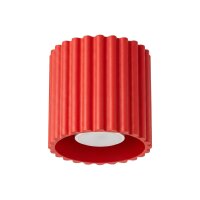 Deckenleuchte Aluminium Rot GU10 Ø10 cm modern