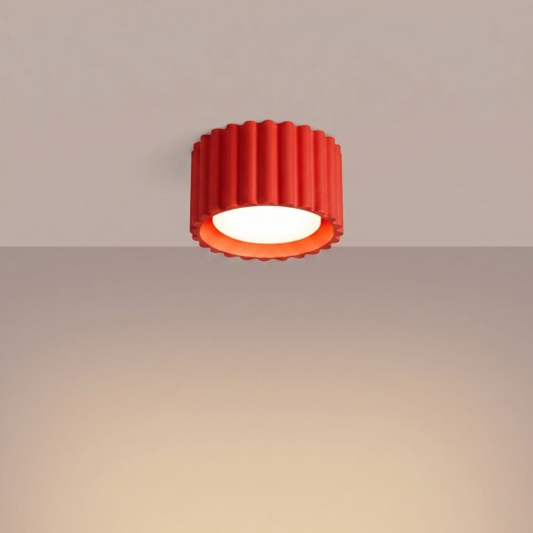 Deckenlampe Aluminium Rot GX53 Ø10 cm modern rund