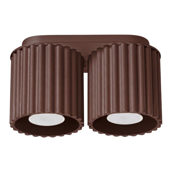 Deckenleuchte Aluminium Braun GU10 L:21 cm lang