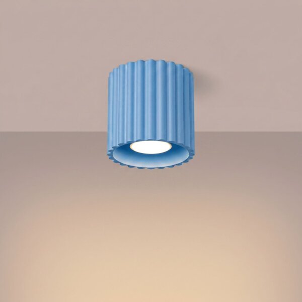 Deckenlampe Aluminium Hellblau GU10 Ø10 cm modern