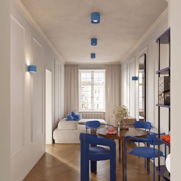 Deckenlampe Aluminium Hellblau GU10 Ø10 cm modern