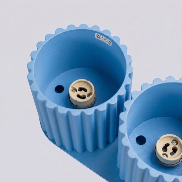 Deckenleuchte Aluminium Hellblau GU10 L:21 cm