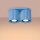 Deckenleuchte Aluminium Hellblau GU10 L:21 cm