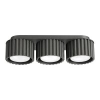 Deckenlampe 3-flammig Aluminium Schwarz GX53 L:32,5 cm