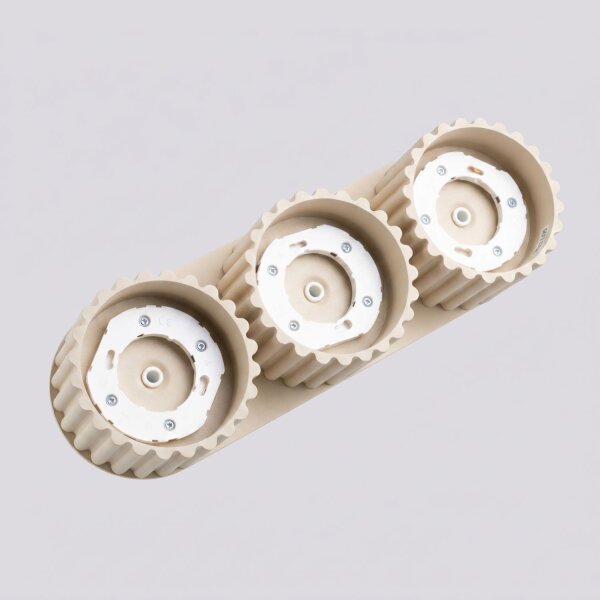 Deckenlampe 3-flammig Aluminium Beige GX53 L:32,5 cm