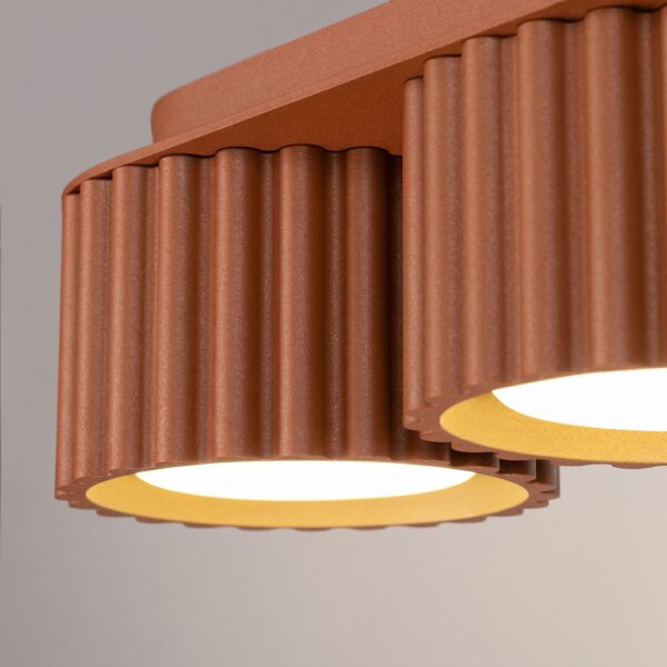 Deckenlampe 3-flammig Aluminium Ocker GX53 L:32,5 cm