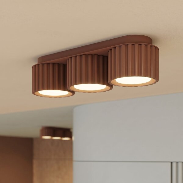 Deckenleuchte 3-flammig Aluminium Mokka GX53 L:32,5 cm