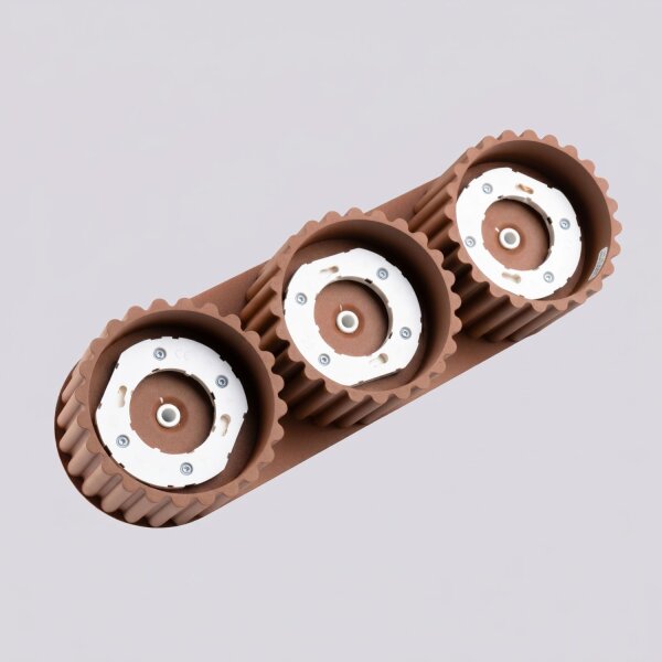 Deckenleuchte 3-flammig Aluminium Mokka GX53 L:32,5 cm