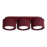 Deckenlampe 3-flammig Aluminium Burgund GX53 L:32,5 cm