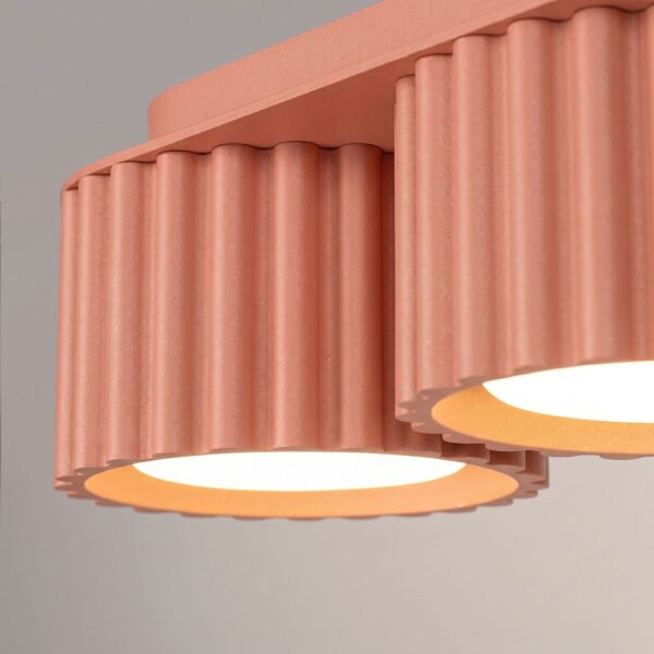 Deckenlampe 3-flammig Aluminium Pfirsich GX53 L:32,5 cm