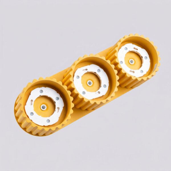 Deckenlampe 3-flammig Aluminium Gelb GX53 L:32,5 cm
