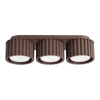 Deckenlampe 3-flammig Aluminium Braun GX53 L:32,5 cm