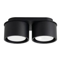Deckenlampe 2-flammig Aluminium Schwarz GX53 L:21 cm