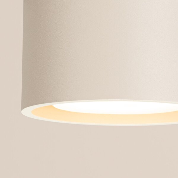 Deckenleuchte 2-flammig Aluminium Beige GX53 L:21 cm