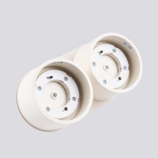 Deckenleuchte 2-flammig Aluminium Beige GX53 L:21 cm