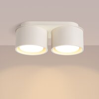 Deckenleuchte 2-flammig Aluminium Beige GX53 L:21 cm