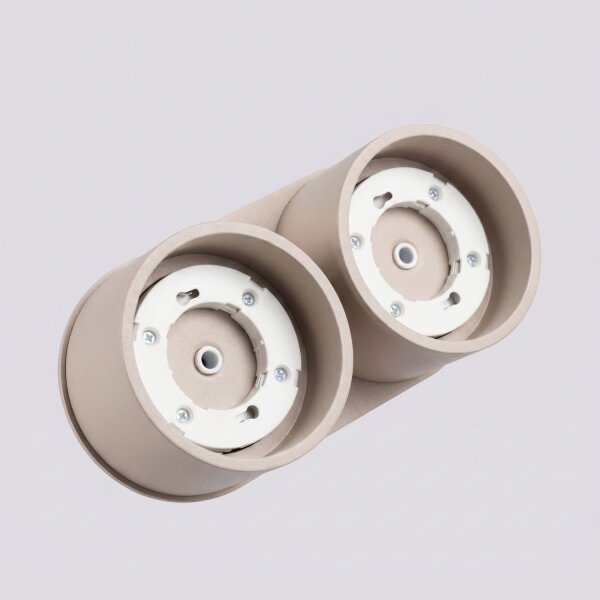 Deckenlampe 2-flammig Aluminium Taupe GX53 L:21 cm