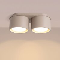 Deckenlampe 2-flammig Aluminium Taupe GX53 L:21 cm