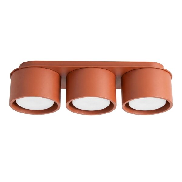 Deckenlampe 3-flammig Aluminium Ockerrot GX53 L:32,4 cm