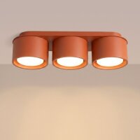 Deckenlampe 3-flammig Aluminium Ockerrot GX53 L:32,4 cm