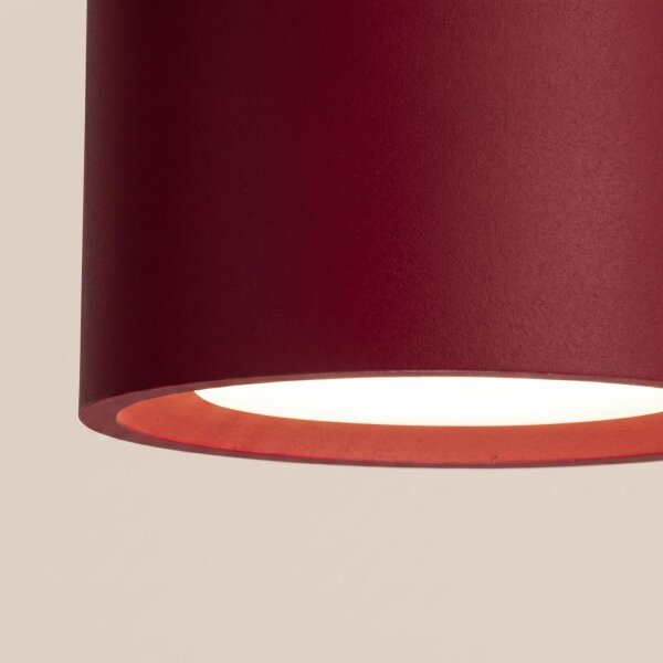 Deckenlampe 2-flammig Aluminium Burgund GX53 L:21 cm