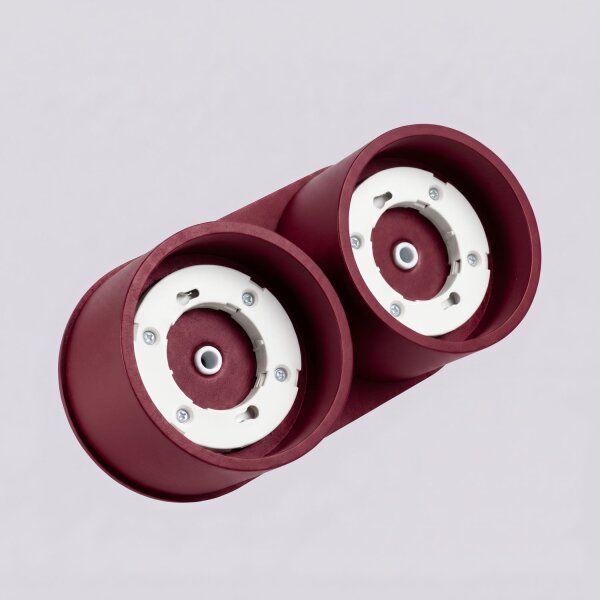 Deckenlampe 2-flammig Aluminium Burgund GX53 L:21 cm