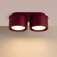 Deckenlampe 2-flammig Aluminium Burgund GX53 L:21 cm