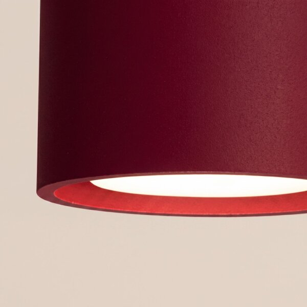 Deckenlampe 3-flammig Aluminium Burgund GX53 L:32,4 cm