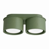 Deckenlampe 2-flammig Aluminium Olivgrün GX53 L:21 cm