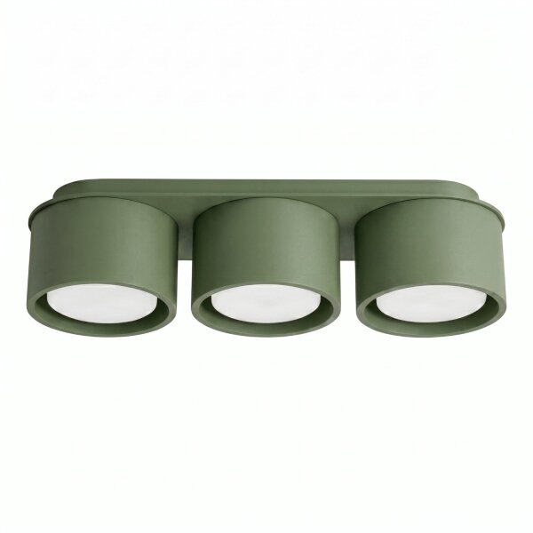 Deckenlampe 3-flammig Aluminium Olivgrün GX53 L:32,4 cm