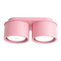 Deckenleuchte 2-flammig Aluminium Rosa GX53 L:21 cm