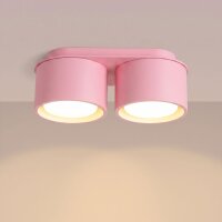 Deckenleuchte 2-flammig Aluminium Rosa GX53 L:21 cm