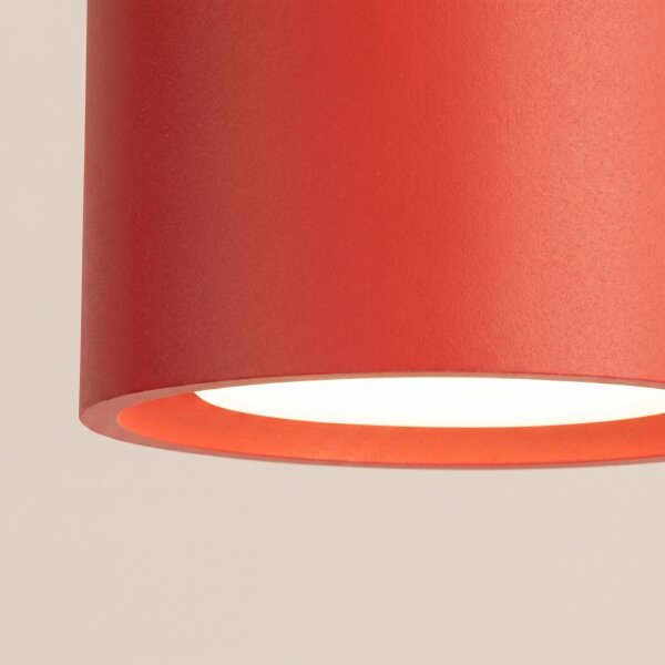 Deckenlampe 2-flammig Aluminium Rot GX53 L:21 cm