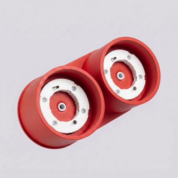 Deckenlampe 2-flammig Aluminium Rot GX53 L:21 cm